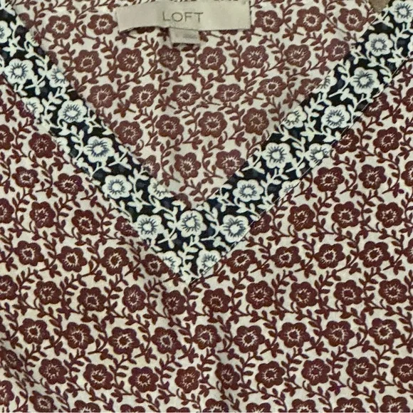 Ann Taylor Loft Patterned Shell - Picture 5 of 11